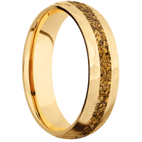 10K Yellow Gold + Hammer Finish