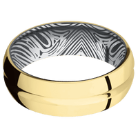 10K Yellow Gold + Polish , Polish Finish + Tantalum