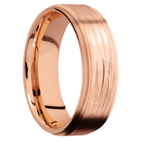 14K Rose Gold + Treebarkh , Bead Finish