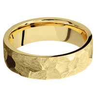 10K Yellow Gold + Rock Finish