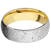 14K White Gold + Polish Finish + 10K Yellow Gold