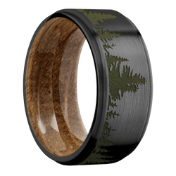 Zirconium + Satin , Satin Finish + Whiskey Barrel
