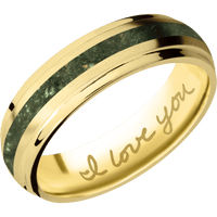 14K Yellow Gold + Satin , Polish Finish