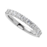 14K White Gold band with 11 Round Diamond having TCW-.77