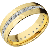 10K Yellow Gold + Hammer Finish