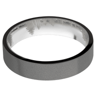 Tantalum Noir + Sand Finish + 14K White Gold
