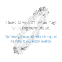 14K White Gold band with alternating 8 Round Lab Grown Diamond and 8 Marquise Lab Grown Diamond having TCW-1.6