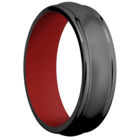 Zirconium + Bead , Polish Finish + USMC Red