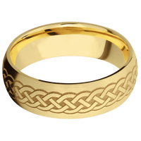 14K Yellow Gold + Satin Finish