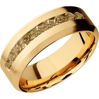 14K Yellow Gold + Satin , Satin Finish