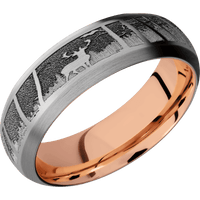 Titanium + Satin , Satin Finish + 14K Rose Gold