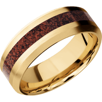 10K Yellow Gold + Satin , Bead Finish