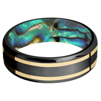 Zirconium + Satin , Polish Finish + Abalone