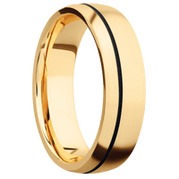 14K Yellow Gold + Anglesatin , Satin Finish