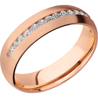 14K Rose Gold + Satin Finish