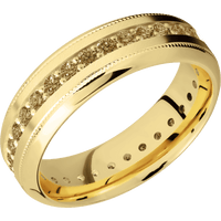 14K Yellow Gold + Anglesatin , Polish Finish
