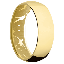 14K Yellow Gold + Polish Finish