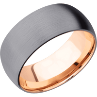 Tantalum + Satin Finish + 14K Rose Gold