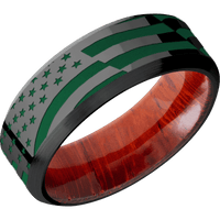 Zirconium + Polish , Satin Finish + Padauk