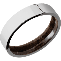 10K White Gold + Polish Finish + Walnut