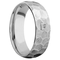 10K White Gold + Rock Finish
