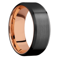 Zirconium + Satin , Satin Finish + 14K Rose Gold