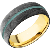 Forged Carbon Fiber + None Finish + 14K Yellow Gold