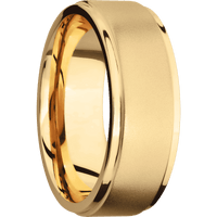 18K Yellow Gold + Bead , Polish Finish