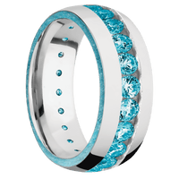 18K White Gold + Polish Finish