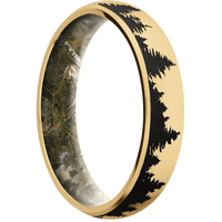 10K Yellow Gold + Satin Finish + King's Mountain