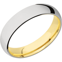14K White Gold + Polish Finish + 14K Yellow Gold