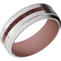 14K White Gold + Satin , Bead Finish + Rose Gold