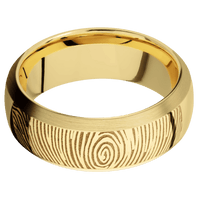 10K Yellow Gold + Polish , Satin Finish