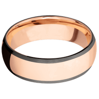 Tantalum Noir + Satin Finish + 14K Rose Gold