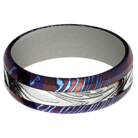 Titanium Damascus + Polish , Polish Finish + Gun Metal Grey