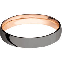 Tantalum Noir + Polish Finish + 18K Rose Gold