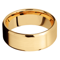 10K Yellow Gold + Satin , Polish Finish