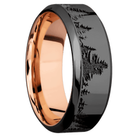 Zirconium + Polish , Polish Finish + 14K Rose Gold