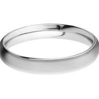 14K White Gold + Satin Finish