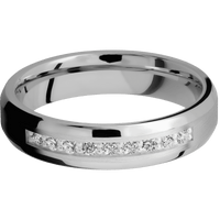 18K White Gold + Satin , Polish Finish