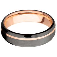 Tantalum Noir + Satin , Satin Finish + 14K Rose Gold