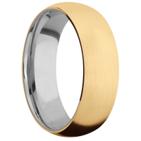 14K Yellow Gold + Satin Finish + Titanium