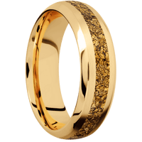 14K Yellow Gold + Satin , Polish Finish