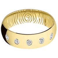 14K Yellow Gold + Polish Finish