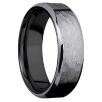 Tantalum + Hammer , Polish Finish + Zirconium