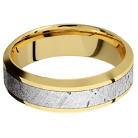 14K Yellow Gold + Polish , Bead Finish