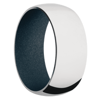 Palladium Silver + Polish Finish + Blue Titanium