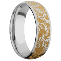 14K White Gold + Satin Finish + 18K White Gold