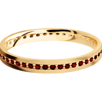 14K Yellow Gold + Sand Finish