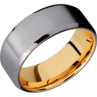 Tantalum + Satin , Polish Finish + 14K Yellow Gold